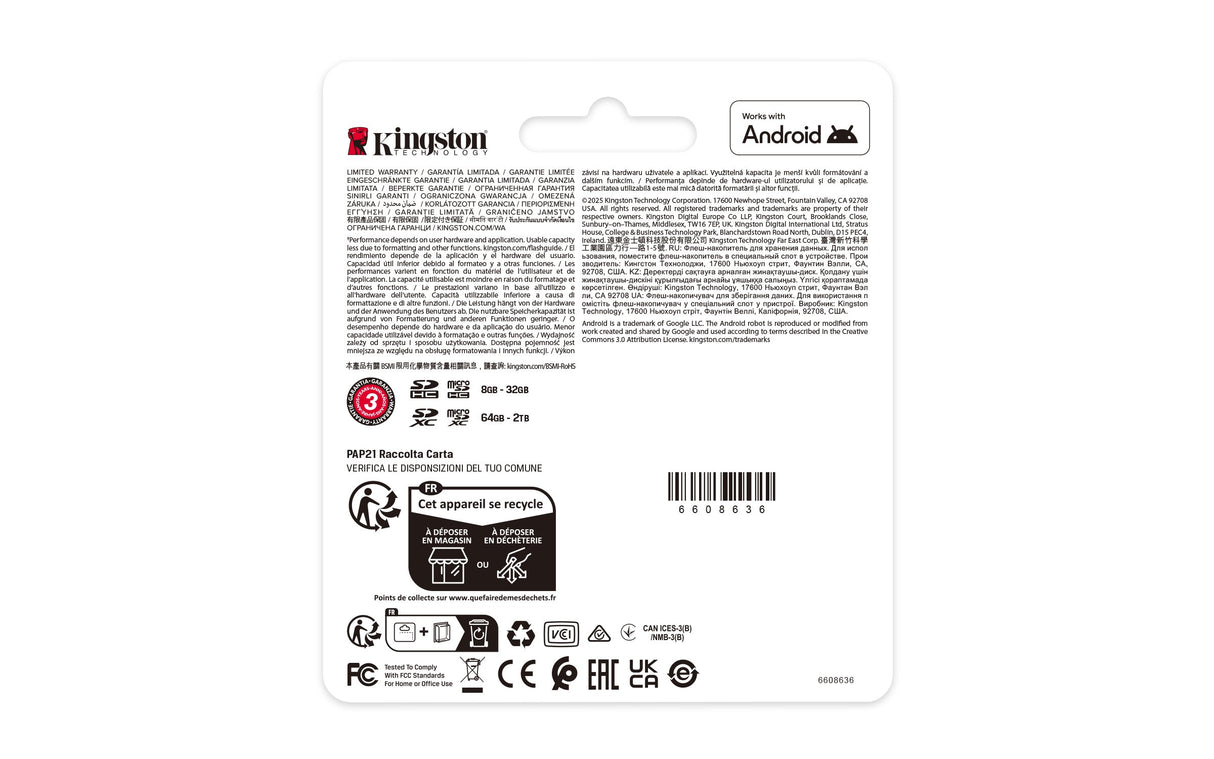 EAN 0740617353990 - Kingston Technology Industrial MicroSD UHS-I Clase 10 imagen 4