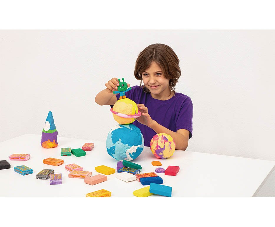 Jovi Pack De 10 Pastillas De Plastilina 50gr - 100% Vegetal - Muy Moldeable - No Se Seca - Colores Mezclables - Colores