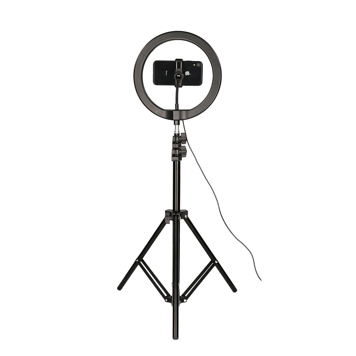 Kit Studio Live Max Ksix Anillo Led Con Trípode Suelo 1,60 Cm Para Smartphone
