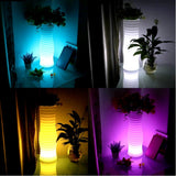 Techly I-Led Flowerpot Jarrón De Flores Con Iluminación Led Rgb Y Control Remoto