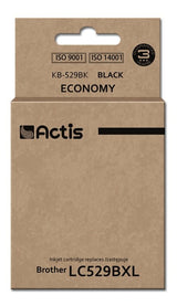Tinta Actis Kb-529bk (Reemplazo De Brother Lc529bk - Estándar - 58 Ml - Negra)