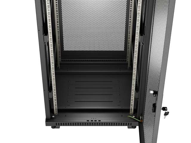 Lanberg Rack Cabinet 19" Free-Standing 24u 600x600 Flat Pack With Mesh Door Lcd Negro V2