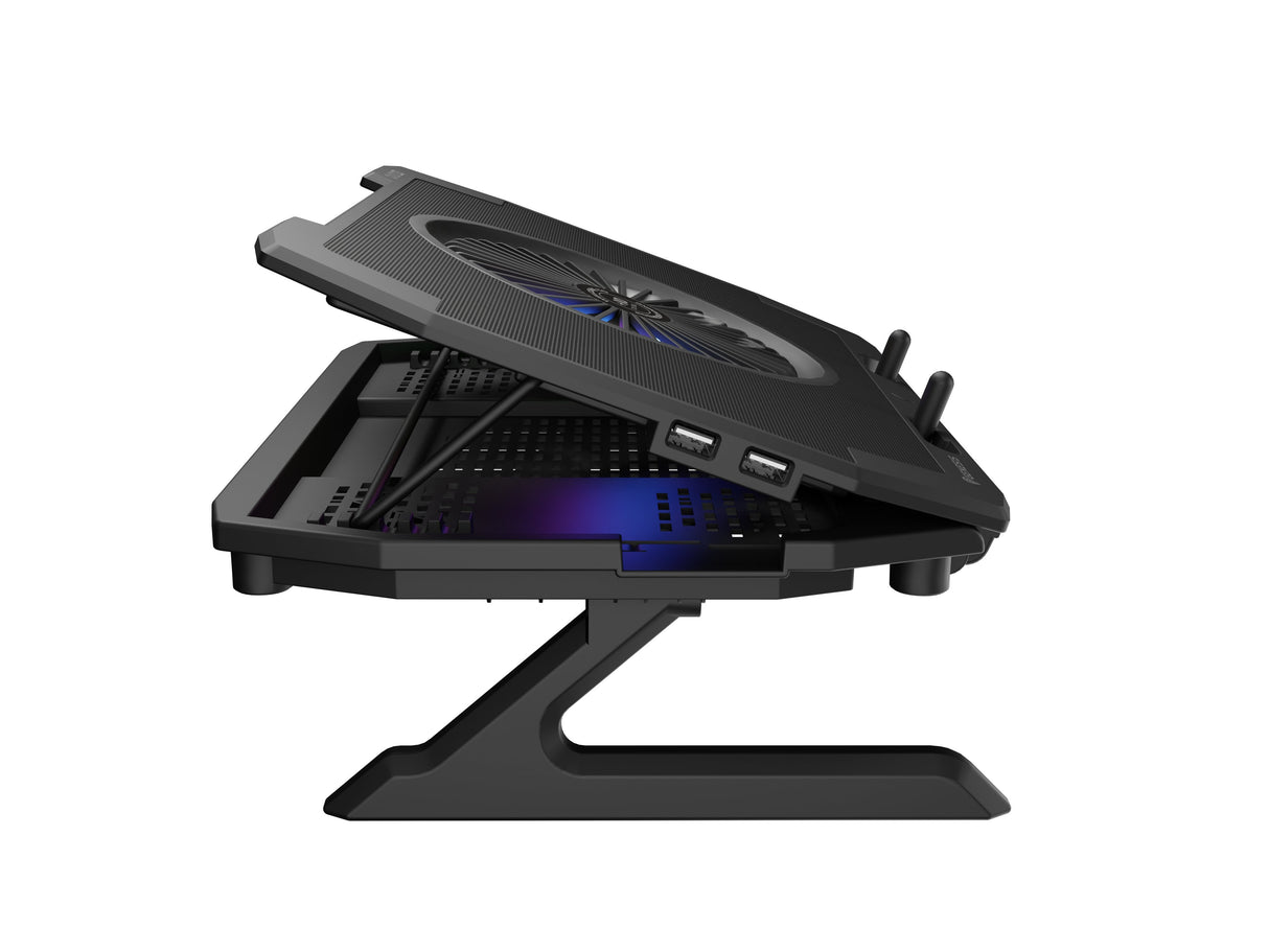 Base Refrigeradoras Genesis Oxid 850 Rgb 15.6"-17.3" Usb, 5 Ventiladores