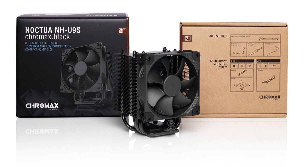 Noctua Ventilador Cpu Nh-U9s Chromax Black Sockel 2066, 2011-0 & 2011-3 (Square Ilm), 1156, 1155, 1151, 1150, Amd Am2, Am2+, Am3, Am3+, Fm1, Fm