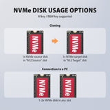 Stacja Dokujaca I Klonujaca Adsa-M2c22 Usb-C 2xnvme /Sata M.2 20gbps