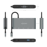 EAN 8436574709407 - AISENS ASUC-8P010-GR base para portátil y replicador de puertos Alámbrico USB 3.2 Gen 1 (3.1 Gen 1) Type- imagen 4