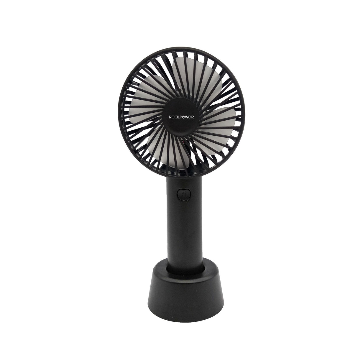 Ventilador Usb Móvil Realpower, Micro-Usb Negro, Con Batería