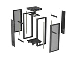 Lanberg Rack Cabinet 19" Free-Standing 24u 600x600 Flat Pack With Mesh Door Lcd Negro V2