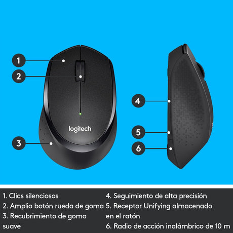 EAN 5099206066670 - Logitech 910-004909 ratón Oficina mano derecha RF inalámbrico Mecánico 1000 DPI imagen 11