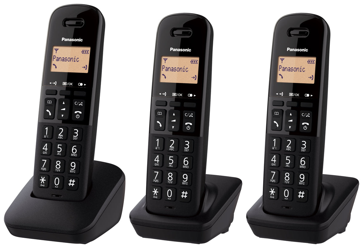 Teléfono Inalámbrico Panasonic Kx-Tgb613jtb Pack Trio Negro