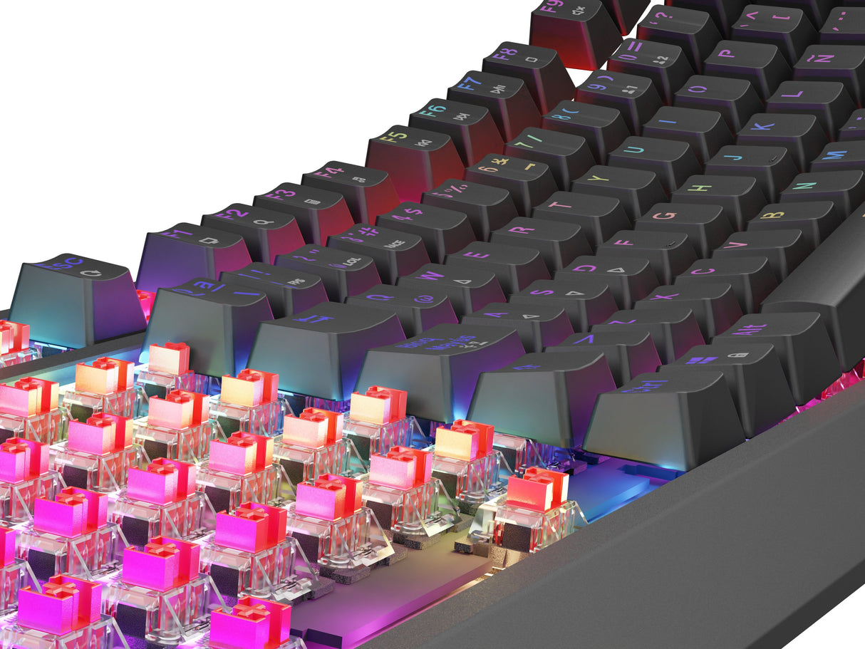 Teclado Gaming Español  Genesis Thor230 Tkl Rgb Mecanico Negro Switch Outemurojo Hot Swap