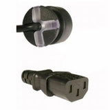 Smartplug Dk-Netkabel Sort  3,0m, Lige Apparatstik M/Jord