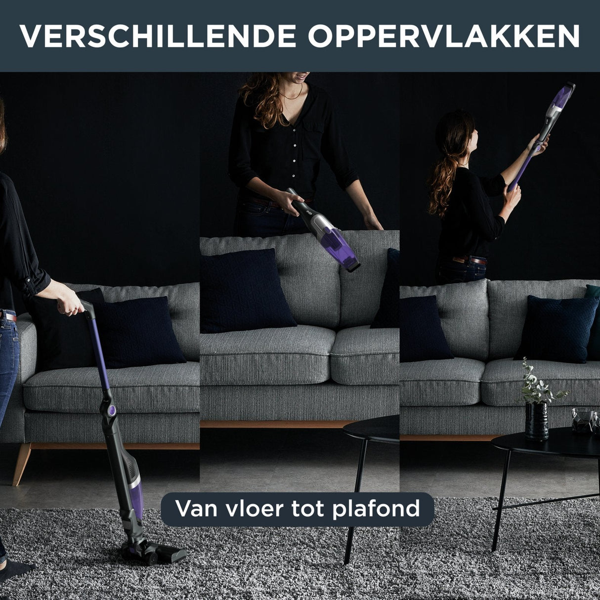 Aspirador  Rowenta Xtrem Compact 2-En-1 Rh1238 Negro/Morado