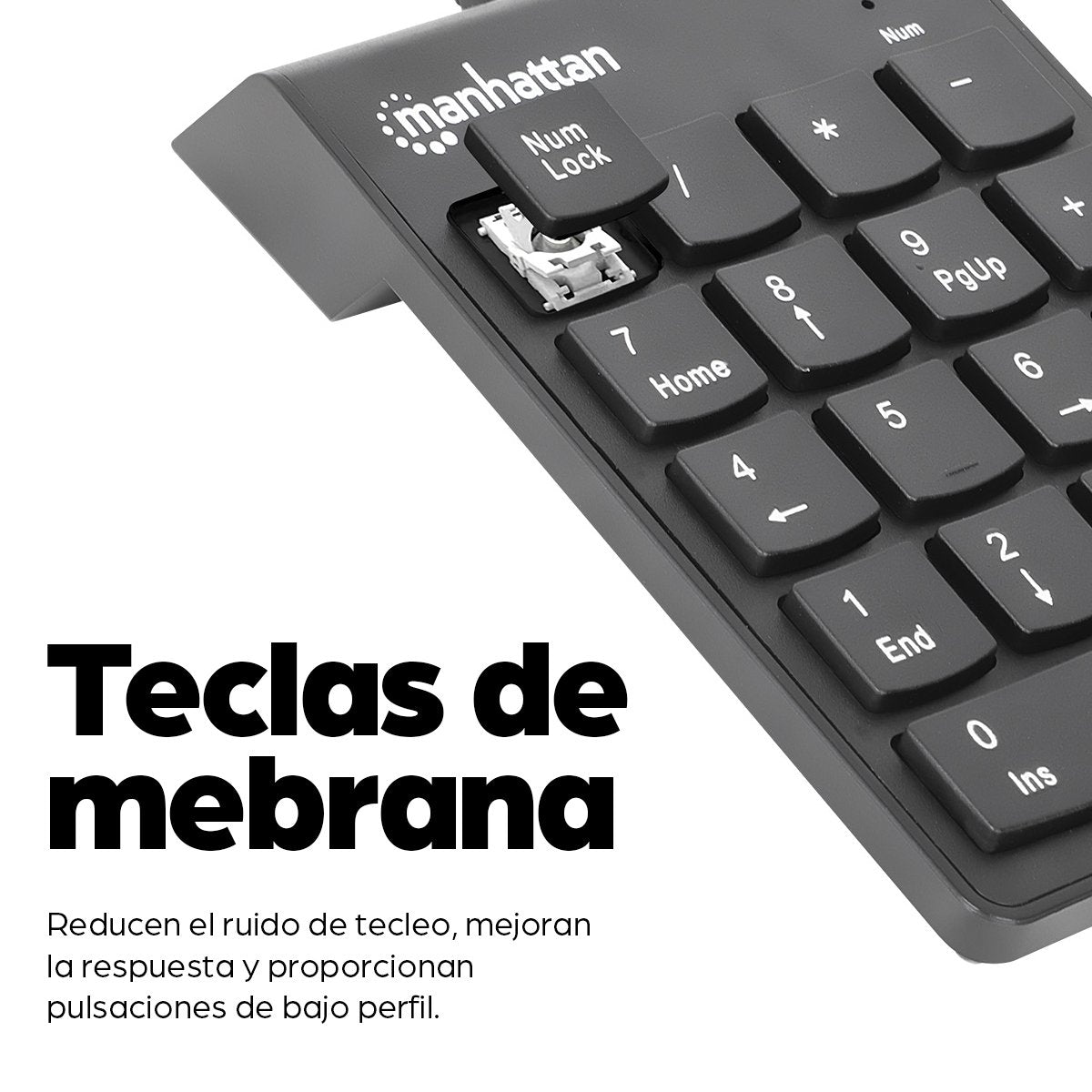 EAN 0766623176354 - Manhattan 176354 teclado numérico Universal USB Negro imagen 2