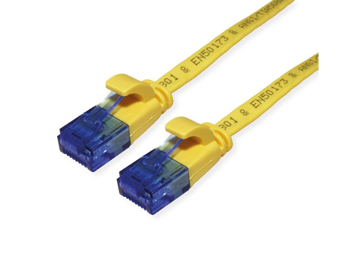 Value Cable De Red Cat.6a (Class Ea) Utp, Extra-Flach, Gelb, 0,5 M