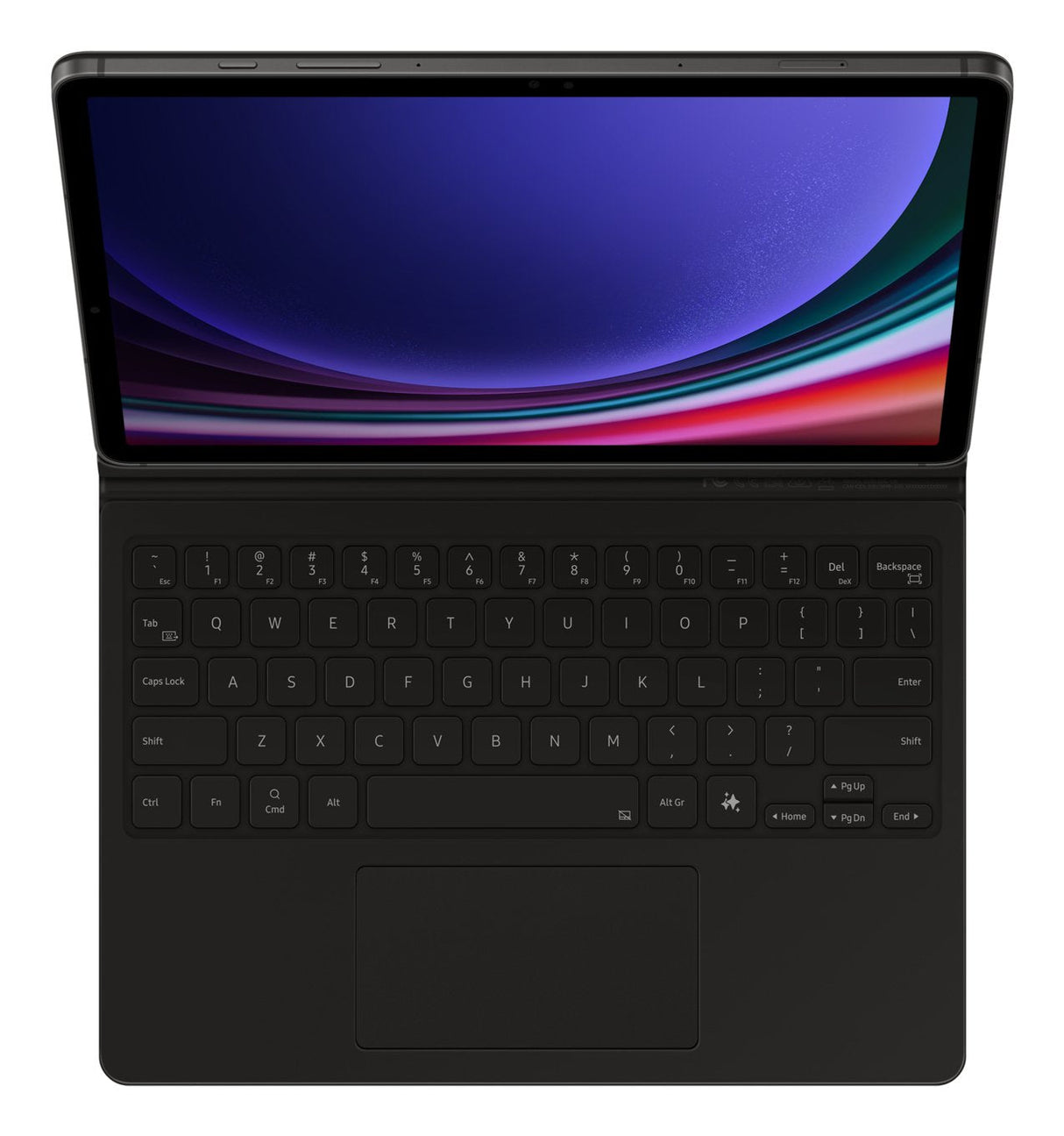 Tab S9/S9 Fe Book Cover  Keyboard Black