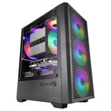 Caja Pc  Microatx Mars Gaming Mc-Vector Gpu Max 282mm Cristal Templado Mesh Argb Usb-C Negra