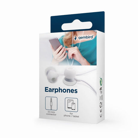 EAN 8716309077170 - Gembird MHP-EP-001-W auricular y casco Auriculares Alámbrico Dentro de oído Música Blanco imagen 2