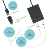 I-Tec Usb 3.0 Display Port 2x Dp 4k Ultra Hd 4096x2160 60hz Display Adapter With  Displaylink Chip 6950 For Macos Windows Android