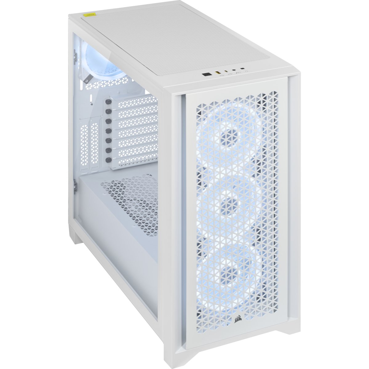 Caja Pc Atx Semitorre Corsair Icue 4000d Rgb Airflow Cristal  Blanca