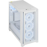 Caja Pc Atx Semitorre Corsair Icue 4000d Rgb Airflow Cristal  Blanca