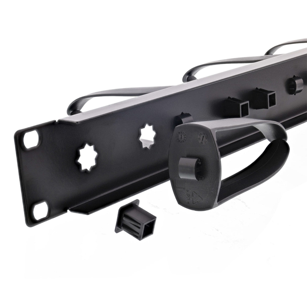 Inline 19110w Organizador De Cables 5 Plastic Brackets Removable, Ral 9005, Negro