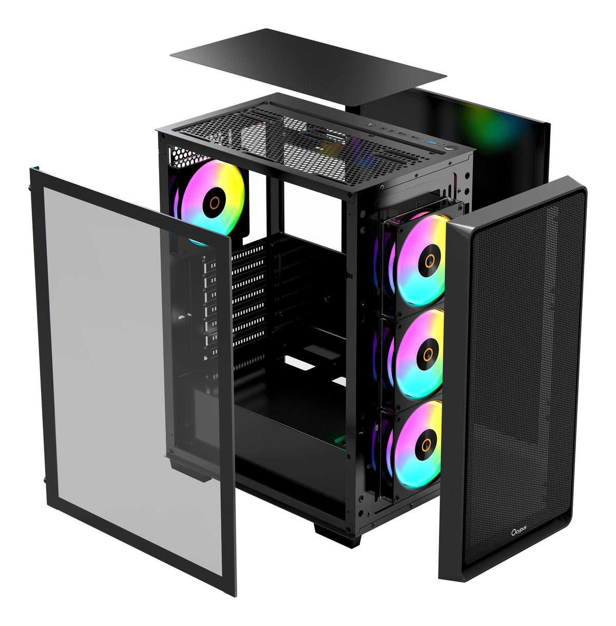 Ocypus Gamma C60 Argb (Negro, Tempered Glass) Gamma-C60-Bkg400xx-Gl