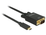 Delock Cable Usb Type-C > Vga M/M (Dp Alt Mode) Full Hd 1080p 2m Black