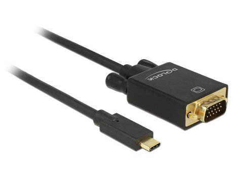 EAN 4043619852611 - DeLOCK 85261 adaptador de cable de vídeo 1 m USB Tipo C VGA (D-Sub) Negro imagen 1