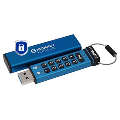 EAN 0740617338904 - Kingston Technology IronKey Keypad 200 unidad flash USB USB tipo A 3.2 Gen 1 (3.1 Gen 1) Azul imagen 2