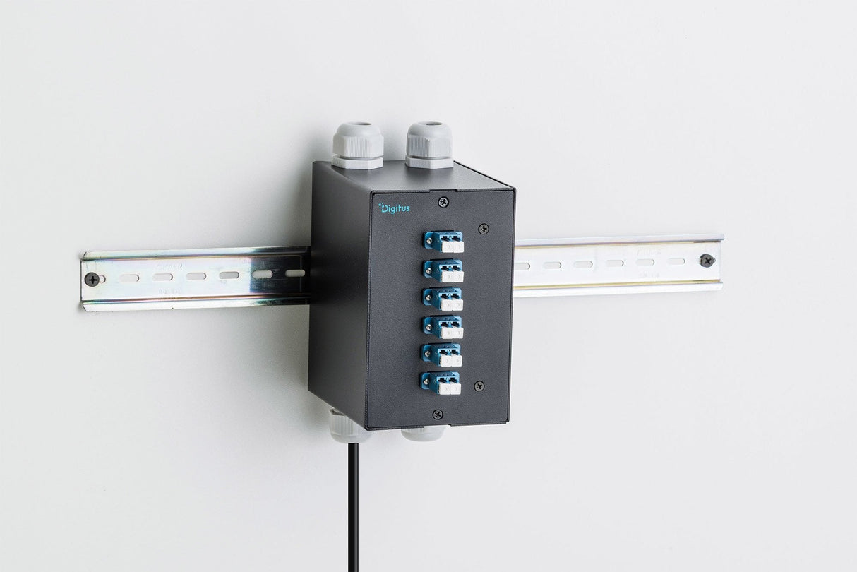 Lwl Hutschienen Verteiler, 6 Port, Sc Sx Lc Dx, Schwarz