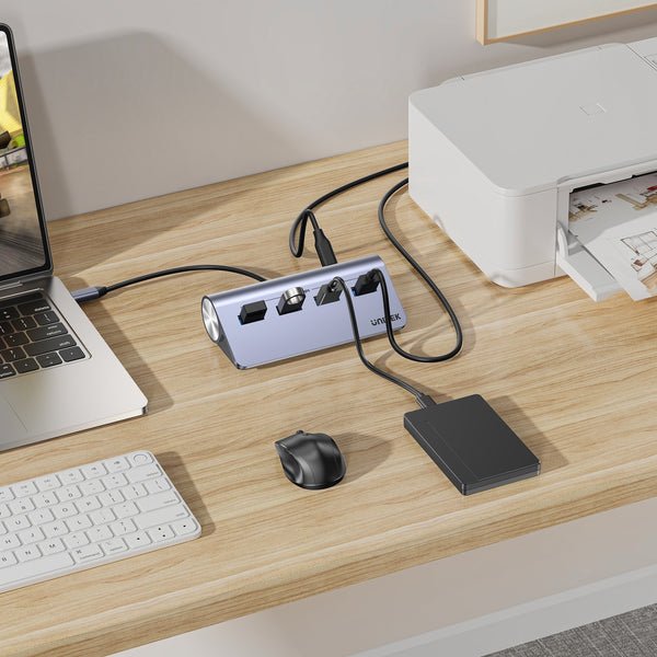 Unitek H1337bgy01 Hub 4in1 Usb-C With 4x Usb-A