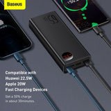 Baseus Power Bank Adaman Metal 20000mah Pd Qc 3.0 65w 2 X Usb + Usb-C + Micro Usb Negro