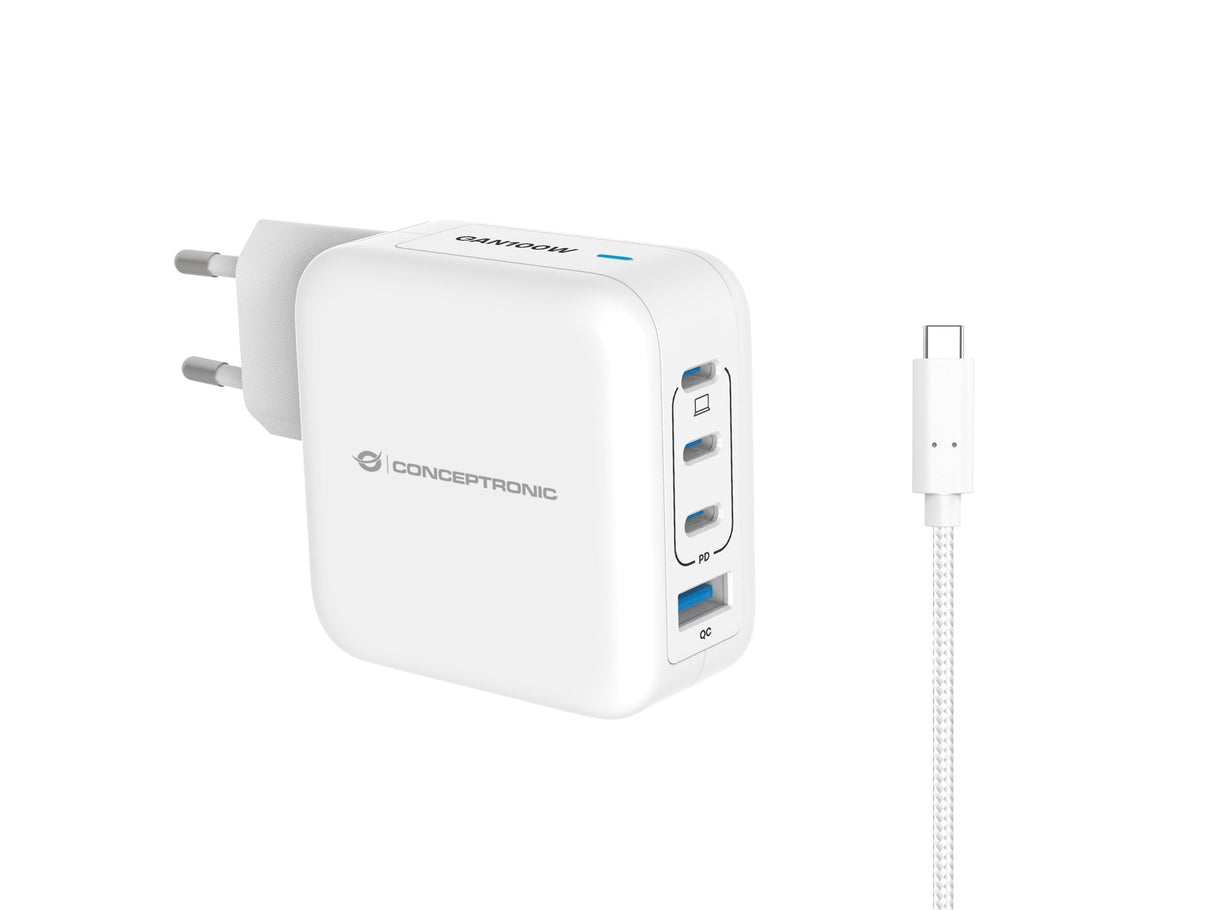Conceptronic Cargador 4port 100w,3xusb-C,1xusb-A 1.5m Ws