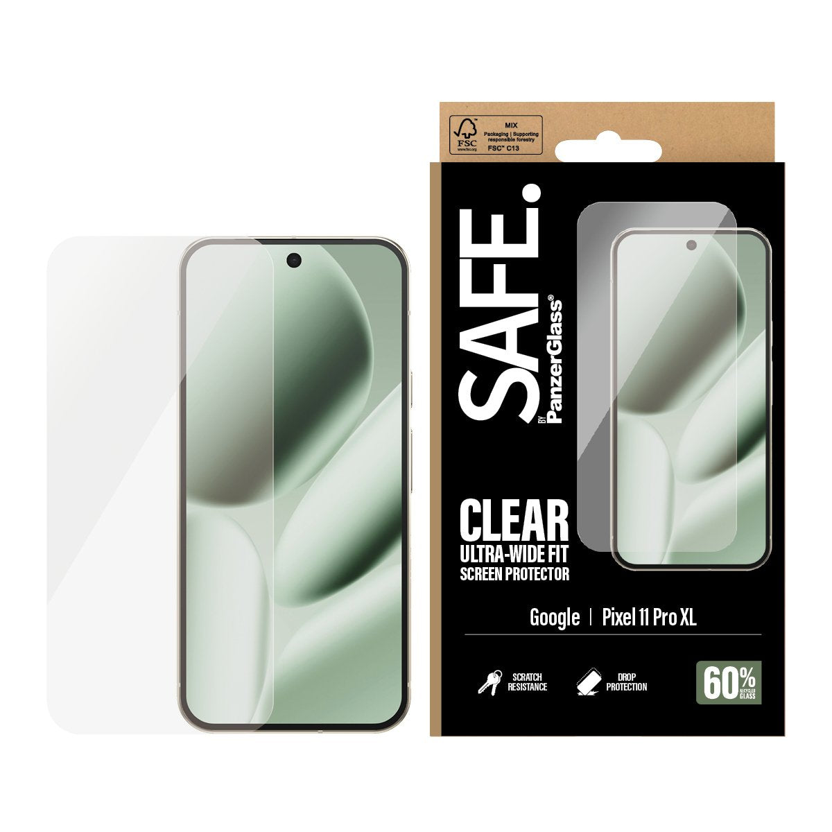 Panzerglass Safe. Screen Protector Google Pixel 11 Pro Xl  Ultra-Wide Fit
