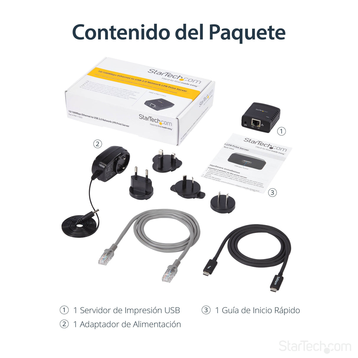 EAN 0065030855174 - StarTech.com PM1115U2 servidor de impresión LAN Ethernet Negro imagen 10