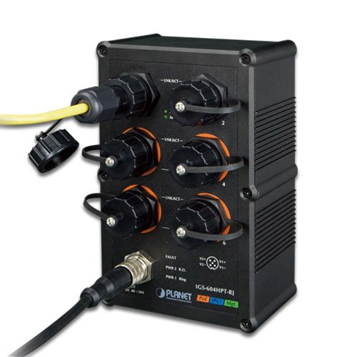 Ip67-Rated Indumrial L2+ 4-Port 10 100 1000t, Ieee 802.3at