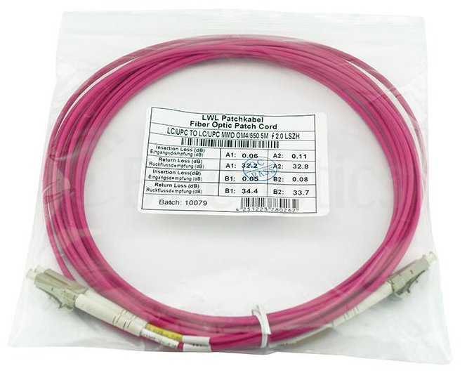 Blueoptics Sfp3131fu5mk Cable De Fibra Optica 5 M Lc Om4 Magenta