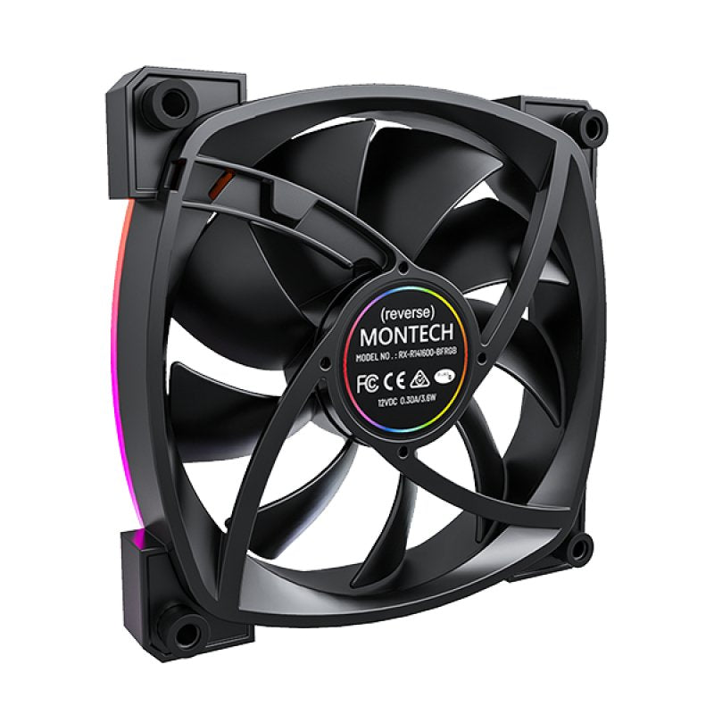 Ventilador Montech Rx140 Pwm 140x140x25 Negro, 140 Mm Rx140 Pwm Black