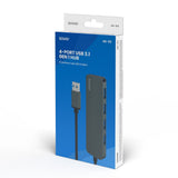 EAN 5901986047728 - Savio Hub 4 x USB-A 3.1 Gen 1 AK-53 USB 3.2 Gen 1 (3.1 Gen 1) Type-A 1000 Mbit/s Negro imagen 7