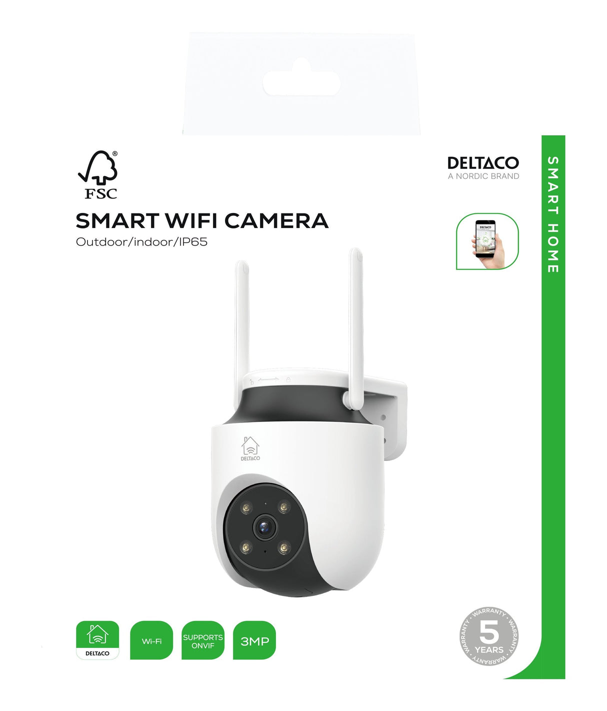 Deltaco Smart Home Kamera Sh-Ipc18 Outdoor Ip65 Drehbar