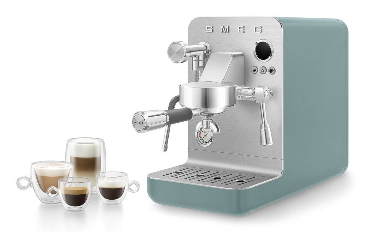 Smeg Espresso Coffee Machine Collection Emerald Green Emc02egmeu