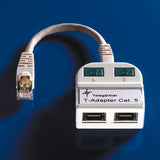 T-Adapter, Cat5e, Rj45->Token Ring(Isdn) 2x, Apantallado,