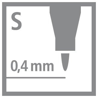 Stabilo Ohpen Punta Super Fina Rotulador Permanente 0.4mm Negro -10u-
