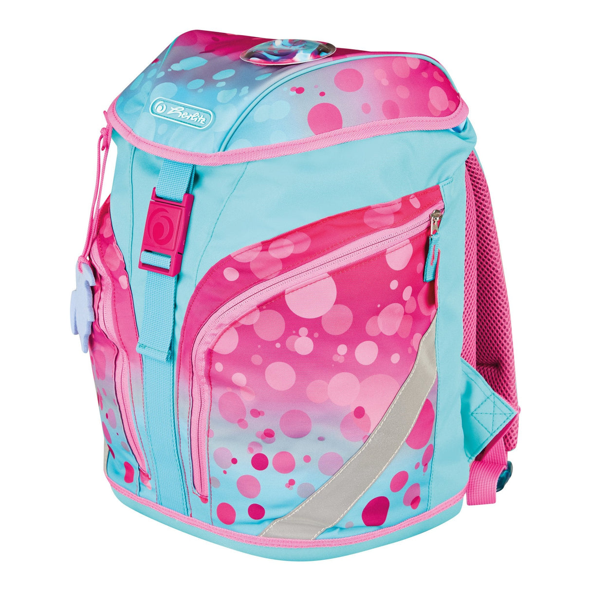 EAN 4008110344539 - Herlitz SoftLight Plus GreenLine Pink Bubbles juego de mochila escolar Chica Poliéster Azul, Rosa imagen 12