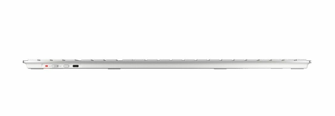 Cherry Desktop Dw 9100 Slim [Ch] Wl Aes Silver/White Bt Lithium Akku - Wochenlange Nutzung Ohne Aufladung