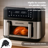 Freidora Por Aire Airfryer Sin Aceite Grunkel Dualflexifryer 2800w Capacidad 10l