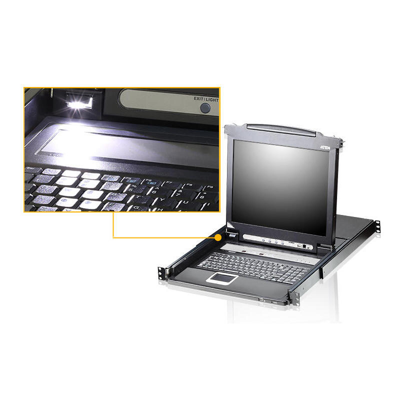 8 Port 19" Lcd Kvmp Switch, Usb Port Integrated