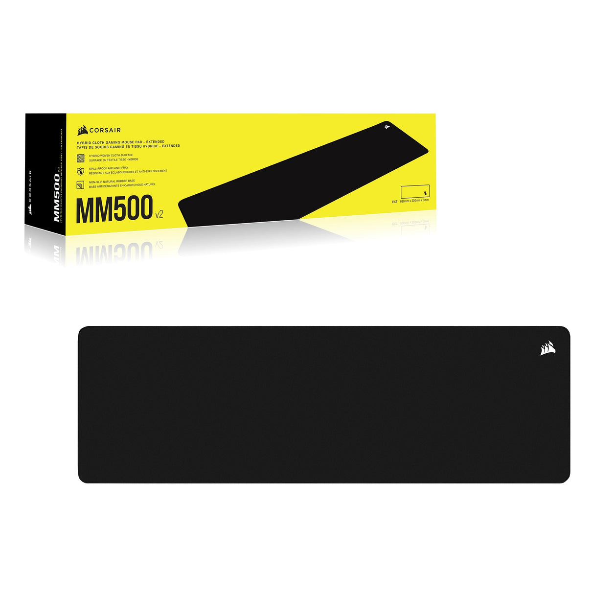 Alfombrilla Corsair Mm500 V2 Gaming, Negro, Superficie  Extensa  Ch-941b141-Ww