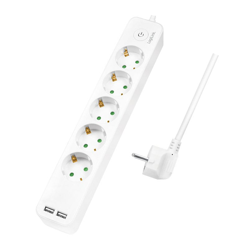 EAN 4052792057812 - LogiLink LPS249U base múltiple 1,5 m 5 salidas AC Interior Blanco imagen 1